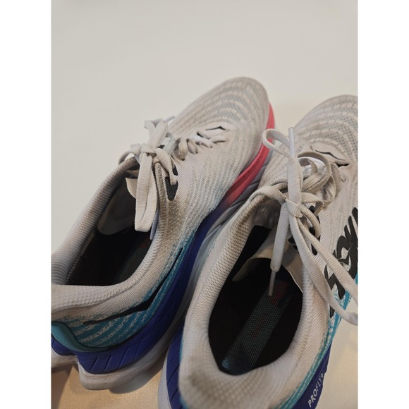 Hoka One One Mach 5 Shoes Mens Size 11.5 White Blue Running PROFLY+ Cushion - Picture 7 of 14